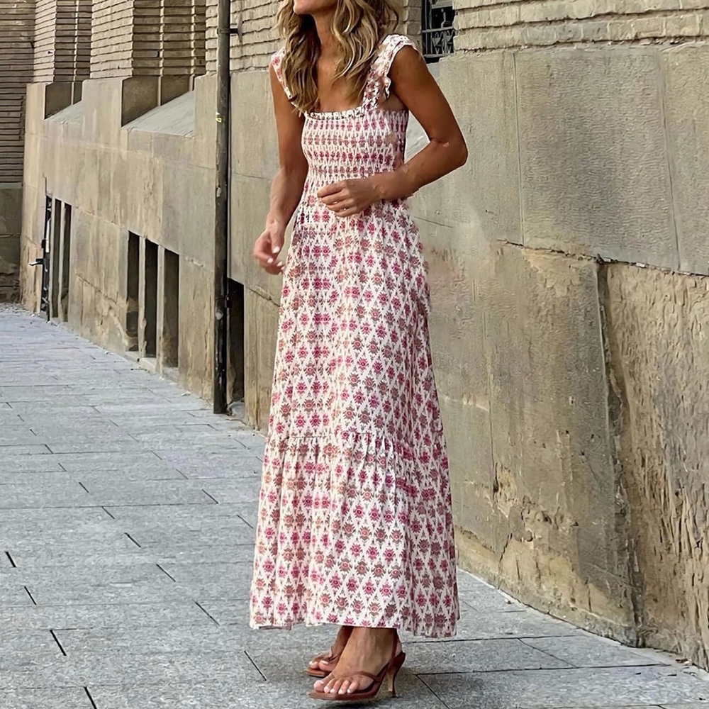 Women Sleeveless Maxi Dress beach Dress boho Style